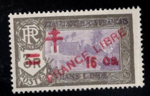 FRENCH INDIA  Scott 205 France Libre  surcharge MH*