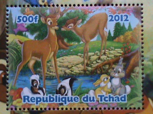 CHAD-STAMP-2012 DISNEY CARTOON-BAMBI  MNH STAMP SHEET RARE VERY RARE