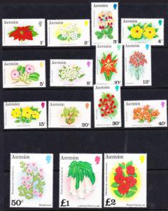 Ascension #274-88 big set MNH flowers