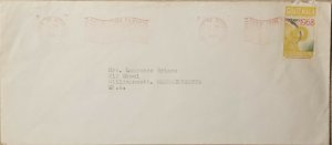 A) 1969, GUATEMALA, COVER SHIPPED TO MASSACHUSETTS-UNITED STATES, SLOGAN CANCELA 