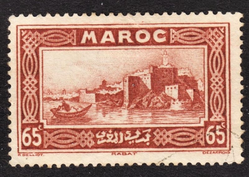 French Morocco Scott 136 F+ used.  Lot #A.  FREE...