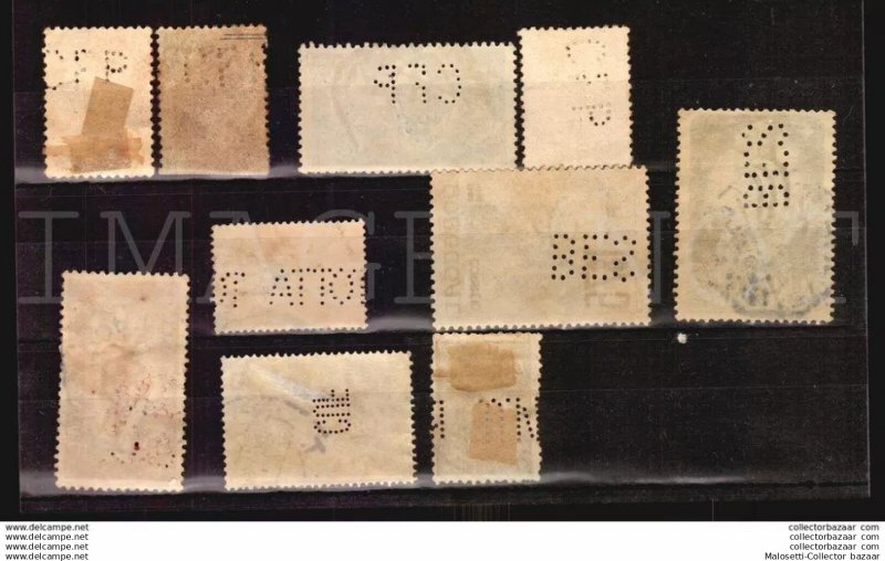 Portugal used stamp collection lot very interesting perfins classics postmarks