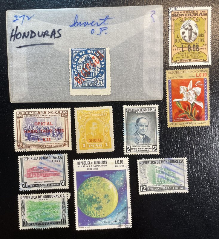 Honduras LOT Used #272 Inverted,C053,C455,C488,C511,O12 + others