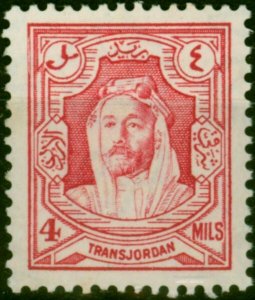 Transjordan 1939 4m Carmine-Pink SG197b P.13.5 x 13 Fine LMM