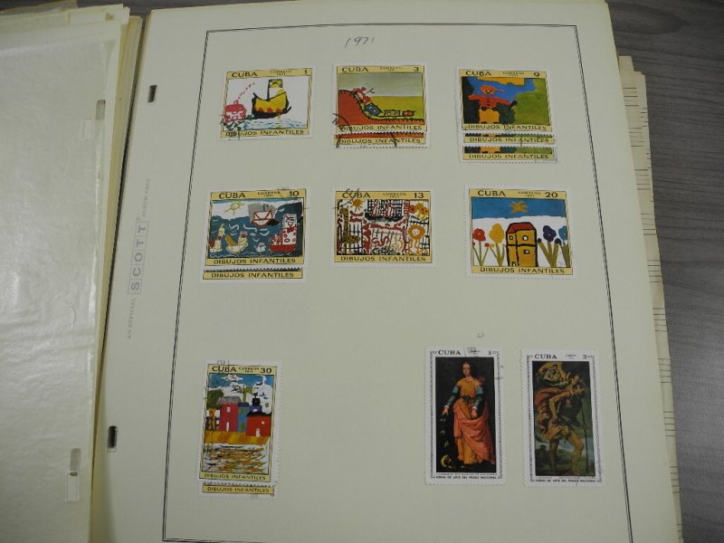 CUBA, 100s & 100s of Stamps mostly hinged on Scott pages