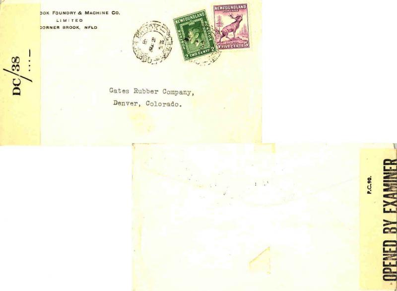 Newfoundland 1943 Postal History