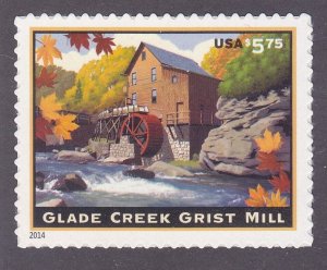 US 4927 MNH 2014 $5.75 Glade Creek Grist Mill- West VA Self Adhesive Issue XF