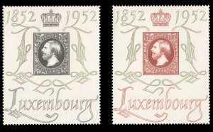 Luxembourg #278-279 Cat$42, 1952 Centilux, set of two, lightly hinged