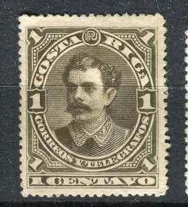 COSTA RICA; 1889 early classic Soto issue Mint hinged 1c. value