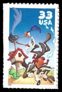 PCBstamps   US #3391a 33c Roadrunner & Wile E. Coyote, MNH, (14)