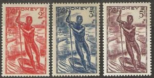 Dahomey 113-115 mint,  hinge remnants. 1941. (D305)