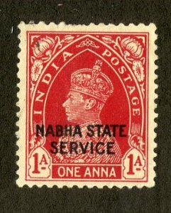 INDIA-NABHA STATE O39 USED BIN $1.00