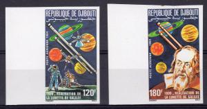 Djibouti 1984 Sc#C207/C208 GALILEO TELESCOPE ANNIV.SPACE Set (2) IMPERF.MNH