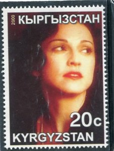 Kyrgyzstan 2000 MADONNA American Singer 1 value Perforated Mint (NH)