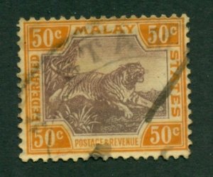 Malaya Federated States1905 #33c U SCV(2020)=$9.00