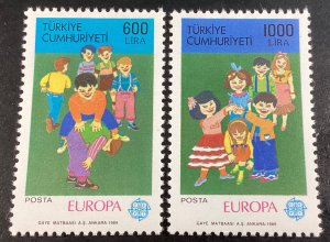 Turkey #2440-41 Mint 1989 Europa Issue Children’s Games