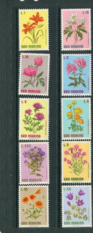 San Marino #758-67 MNH