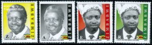 Zimbabwe 2010, Heroes 4v, MNH