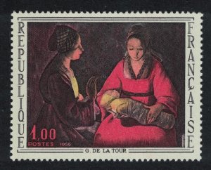 France 'The New-born Child' by H de la Tour 1966 MNH SG#1711