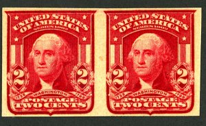 U.S. #320a MINT PAIR OG HR