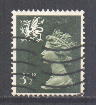 GB Regional Wales, 1971 Machin 3.1/2p used