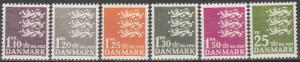 Denmark #395-400 F-VF Unused  CV $26.90  (A13766)