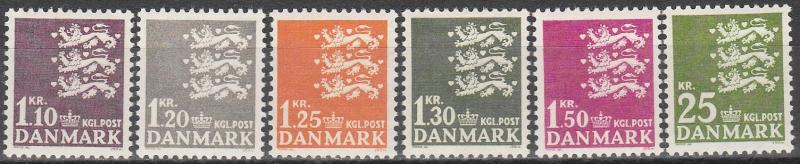 Denmark #395-400 F-VF Unused  CV $26.90  (A13766)