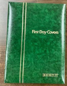 Vintage Scott First Day Cover Album  in box flip style pages