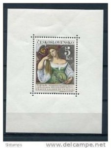 Czechoslovakia 1965 Sheet Sc1236 Mi Block 22 MNH Art Titian Young Woman bu Her T