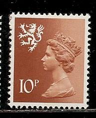 G.B. Scotland SMH13 s.g. S30 10p Machin MNH