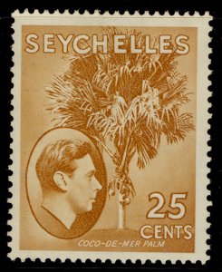 SEYCHELLES GVI SG141, 25c brown-ochre, M MINT. Cat £50.