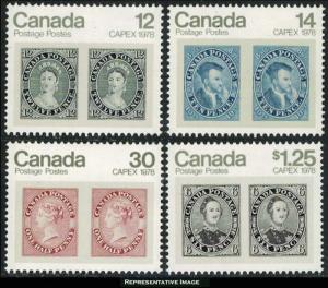 Canada Scott 753-756 Mint never hinged.