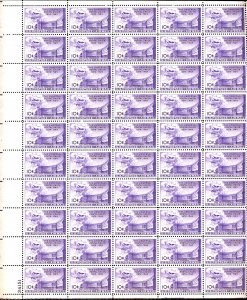 U.S. #C42 MINT OG NH FULL SHEET OF AIRMAIL STAMPS