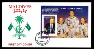 1989 Maldives #1310 First Day Cover 20th Anniv. of 1st Lunar Landing (ESP#L4996)