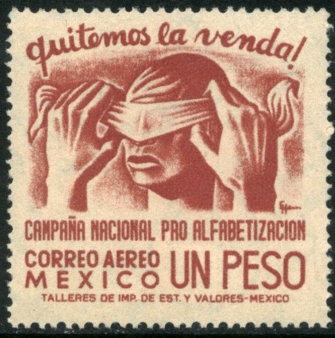 MEXICO C154, $1Peso Blindfold, Literacy Campaign MNH (838)