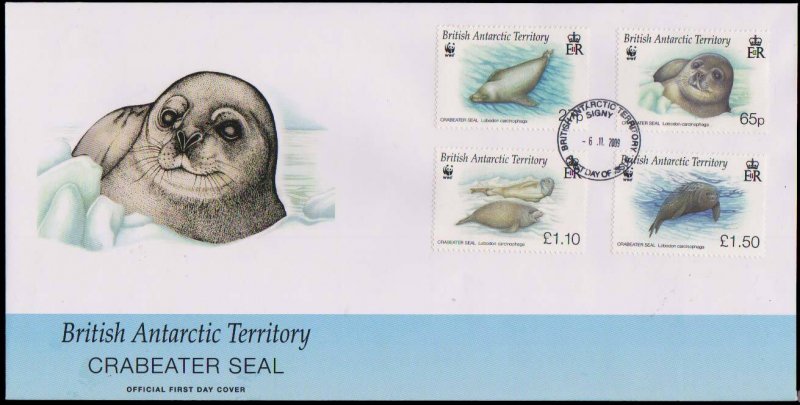 British Antarctic Territory Scott 410-413 Unaddressed.