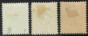 NEW SOUTH WALES 1905 QV 1/2D 2D AND 6D WMK CROWN/A  