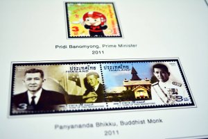 COLOR PRINTED THAILAND 2011-2015  STAMP ALBUM PAGES (97 illustrated pages)