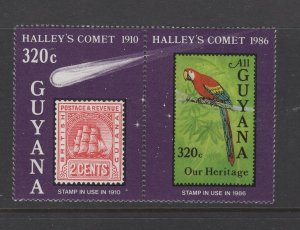 Guyana #1461  (1986 Halley's Comet pair) VFMNH CV $3.00