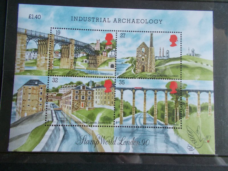 GB QEII 1989 Industrial Archaeology Miniature Sheet Royal Mail Price £1.40 M/N/H