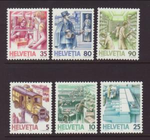 Switzerland 779,780,782,784,789-790 MNH VF