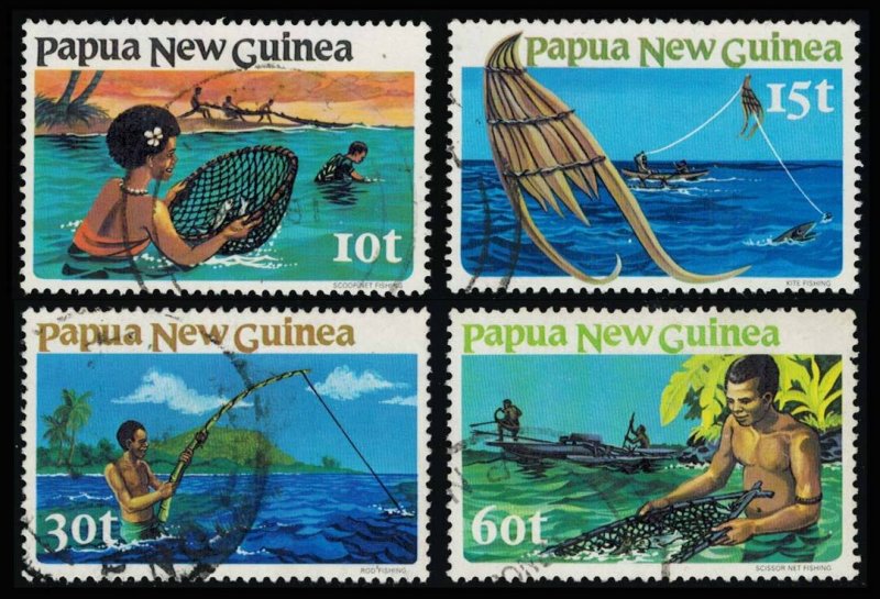 Papua Guinea Scott 545-548 Used.