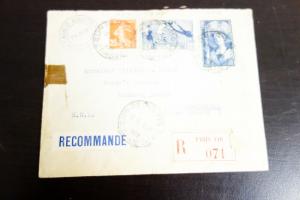 France 1933 Registered Cover to Cresskill NJ Condition VF