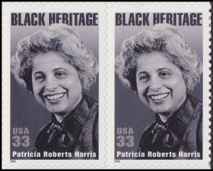 US 3371 Black Heritage Patricia Roberts Harris 33c horz pair (2 stamps) MNH 2000