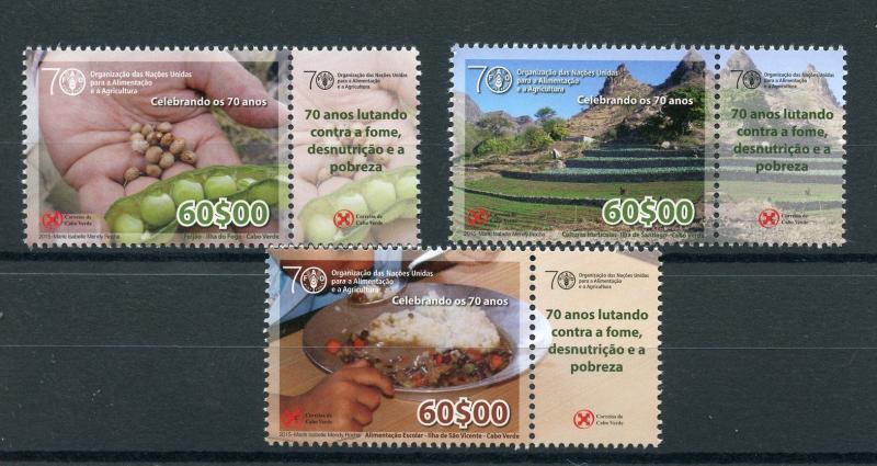 Cape Verde 2015 MNH UN FAO United Nations Food & Agriculture Org 3v Set Stamps