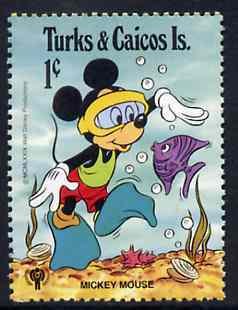 TURKS & CAICOS IS. - 1979 - Mickey Mouse Underwater - Perf 1v -Mint Never Hinged