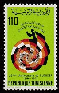 Tunisia # 569, UNICEF 25thAnniversary, Mint NH