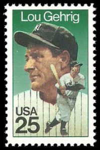 PCBstamps   US #2417 25c Lou Gehrig, MNH, (3)