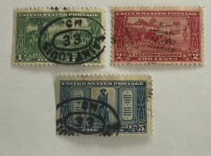 US 1925 Lexington-Concord #617-9 USED