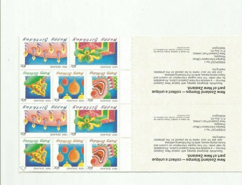 NEW ZEALAND 1991 SCOTT 1028-37 MNH BOOKLET